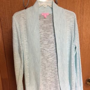 Lilly Pulitzer Light Blue Amalie Cardigan Size L